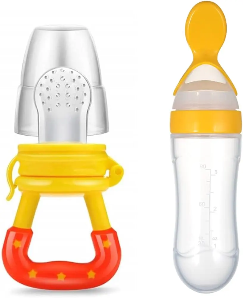 Picture of Fruit Pacifier Spoon Feeder Baby Silicone Squeeze (90ml Bottle)