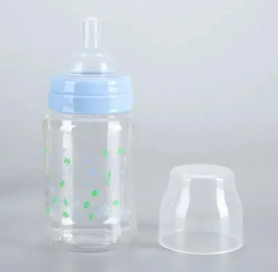 Picture of Baby Feeder BPA Free PP Feeding Plastic Bottle with Silicone Nipple 240ml Multicolor