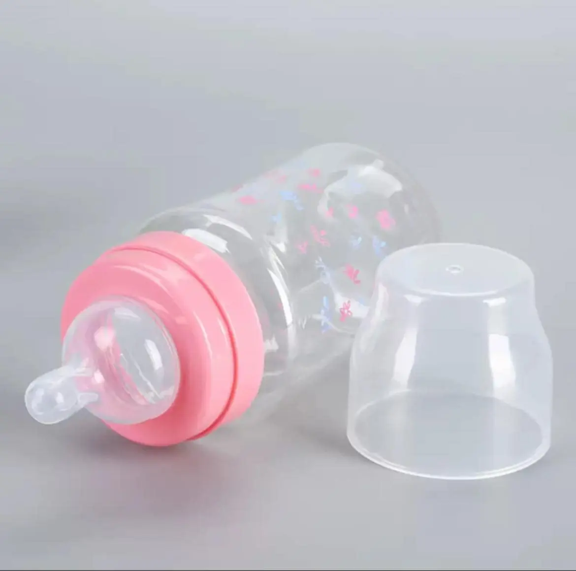 Picture of Baby Feeder BPA Free PP Feeding Plastic Bottle with Silicone Nipple 240ml Multicolor