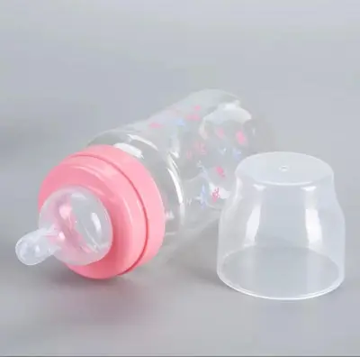 Picture of Baby Feeder BPA Free PP Feeding Plastic Bottle with Silicone Nipple 240ml Multicolor