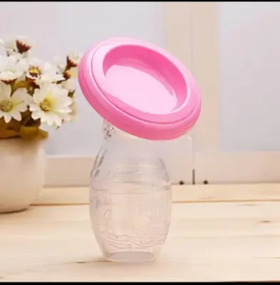 Picture of Silicone Manual Breast Pump Baby Breastfeeding Bottle Strong Suction Breastmilk Collector for Female Mom Women Multicolor