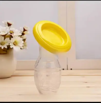 Picture of Silicone Manual Breast Pump Baby Breastfeeding Bottle Strong Suction Breastmilk Collector for Female Mom Women Multicolor
