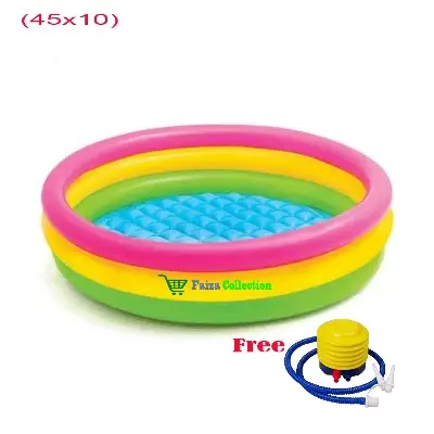 Picture of Baby Bath Tub, Baby Swimming Pool with Pumper (45 X10inch) - Multicolor Multicolor
