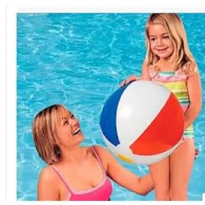 Picture of Intex Recreation Colorful Glossy Panel Inflatable Beach Pool Ball Multicolor