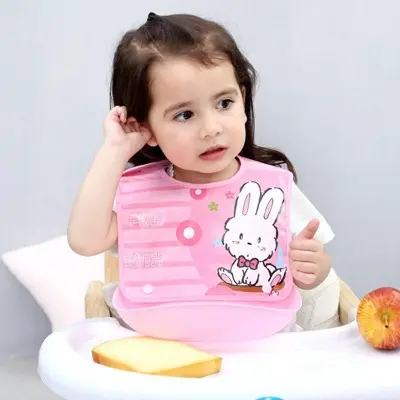 Picture of Plastic Bibs with Bati For Babies - 1 Pcs Multicolor
