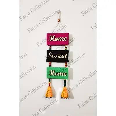 Picture of Handicraft wall hanging "Home Sweet Home" Jute Material Multicolor