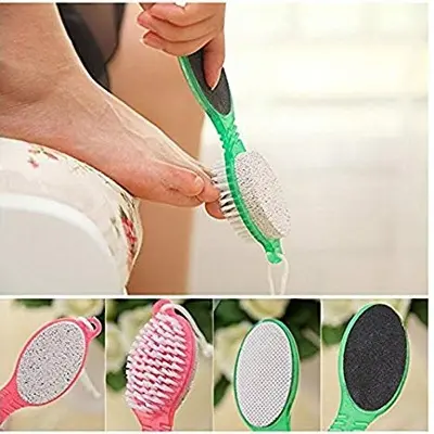 Picture of 4 Step Multi-use Foot Care Brush Pumice Scrubber Pedicure Paddle Multicolor