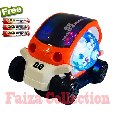 Picture of 3D Electric Car Toy with Sound and light Model Universal Rotating colorful Music Car For Kids Multicolor