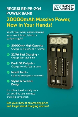 Picture of REGRSI RE‑PB‑204 Power Bank - Black