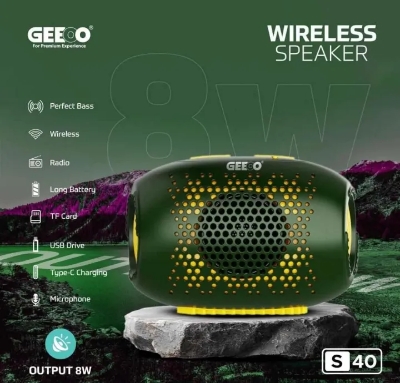 Picture of GEEOO S40 Portable Bluetooth Speaker.  - Multicolor