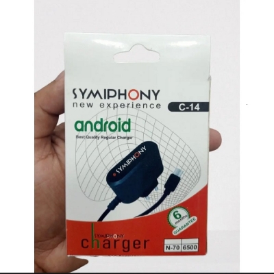 Picture of Symphony Button Phone Charger With 6 Month Warranty - Fast Charger 10 Piece - Black