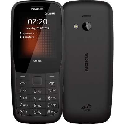 Picture of Nokia 220 (2019) Dual Sim Black Colour - Black