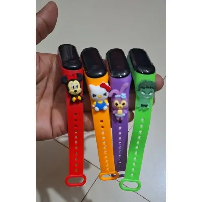 Picture of Kids Digital Super Hero and Heroine Cartoon Character Waterproof LED Top Ten Watches for Boys and Girls