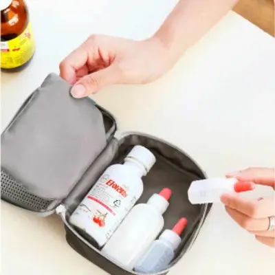Picture of Portable First Aid Pouch Bag Outdoor Travel Box Medical Medicine Storage Bag Multicolor