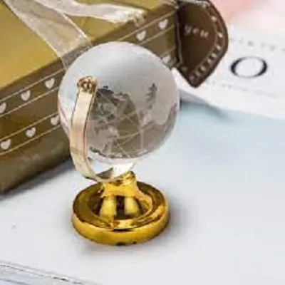 Picture of World Map Earth Round Globe Crystal Paperweight Decoration For Gift 