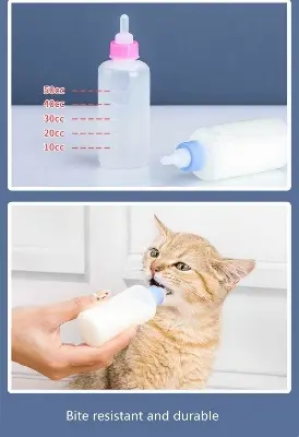 Picture of Newborn Pet Small Dog Puppy Kitten Rabbit Milk Nursing Care Puppy Feeding Bottle Set Milk Feeder (277366734) 20 gm