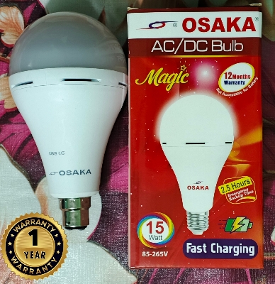 Picture of OSAKA 15 Watt ACDC Backup LED ECO Bulb Emergency White Lamp without Electricity 1 Year Warranty 15W AC/DC