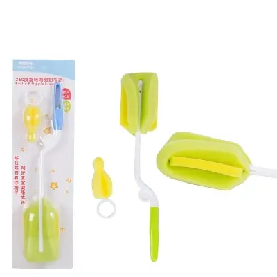 Picture of 2 Pc Sponge Bottle Brush Baby Bottle brush Piece Suit and More with a Head Multicolor