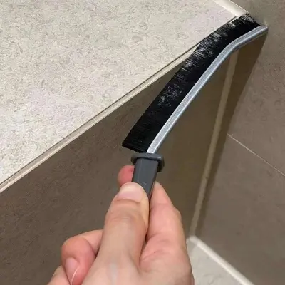 Picture of Corner Groove Crevice Cleaning Brush Household for Bathroom Surface Window Toilet Ceramic Tile Gap Cleaning Brush Scraper with Long Handle Deep Clean Scrub Brushes Multicolor