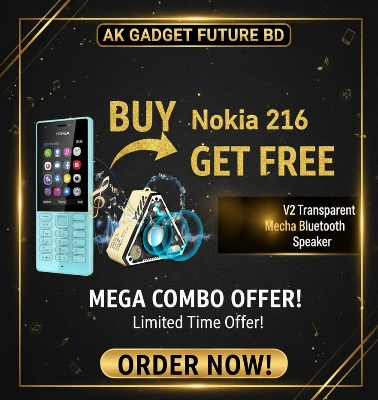 Picture of Nokia 216 and get a free V2 transparent Mecha Bluetooth speaker - Multicolor
