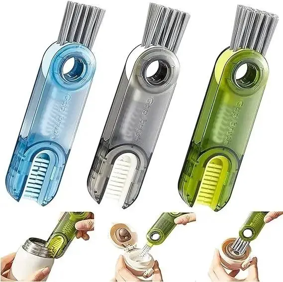 Picture of 3 in 1 Tiny Bottle Cup Lid Detail Brush Straw Cleaner Tools Multi-Functional Cleaning Brush Water Bottle Cleaning Brush 234567898 