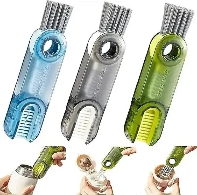 Picture of 3 in 1 Tiny Bottle Cup Lid Detail Brush Straw Cleaner Tools Multi-Functional Cleaning Brush Water Bottle Cleaning Brush 234567898 