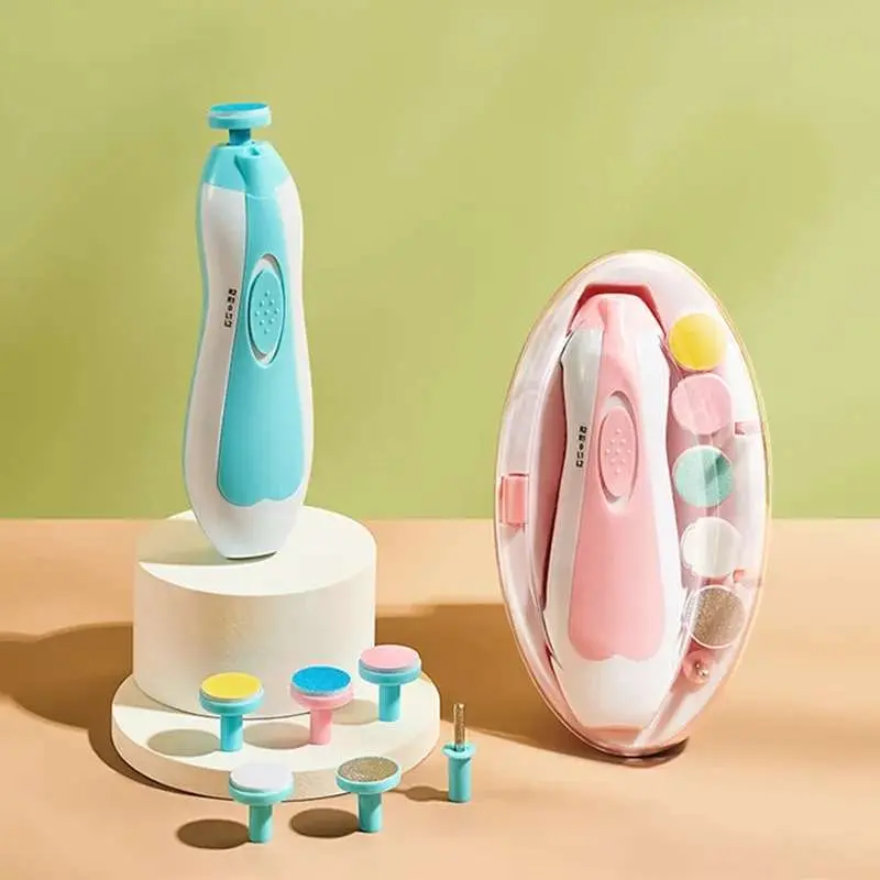 Picture of Baby Electric Nail Trimmer Kid Nail Polisher Tool Baby Care Newborn Clippers Toes Fingernail Cutter Trimmer Infant Manicure Set