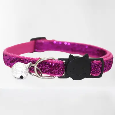 Picture of Adjustable Sparkling Pet Cat Collar With Bell