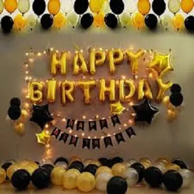 Picture of Happy Birthday Balloon Banner - 13 Pcs Multicolor