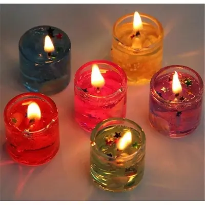 Picture of Jelly candle multi 6 pcs - Candle Multicolor