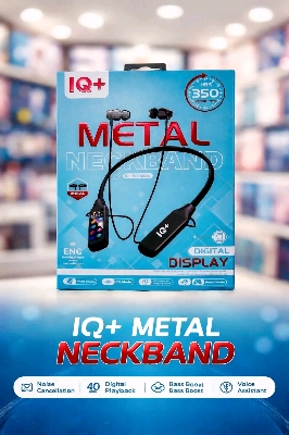 Picture of IQ+ Metal Neckband Wireless Earphone - Black