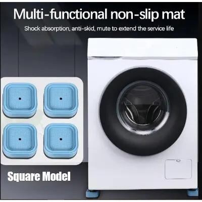 Picture of New Square Shape 4Pcs Anti Vibration Pads Accessories Washing Machine Stabilizer for Washing Machine Dryer Machine Support Blue