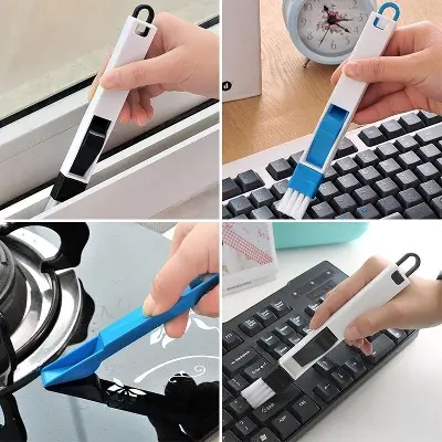Picture of Window and Keyboard Cleaning Brush with Dust Bucket Multicolor