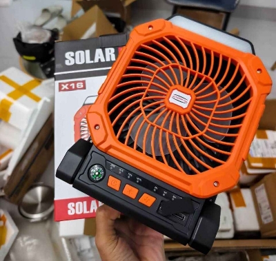 Picture of X16 Solar Rechargeable Fan - Orange