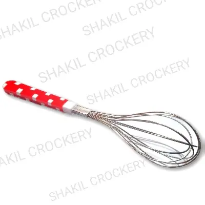 Picture of Stainless Steel Hand Egg BEATER with Plastic Handle-10 inches Silver