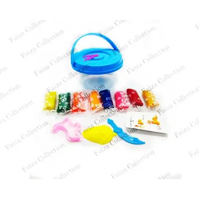Picture of 8 Color's Bucket Box with Clay Toy Multicolor