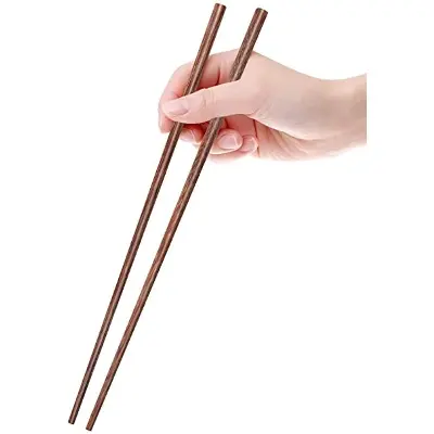 Picture of Stylish and New 1pair 2pcs wooden chopsticks Brown