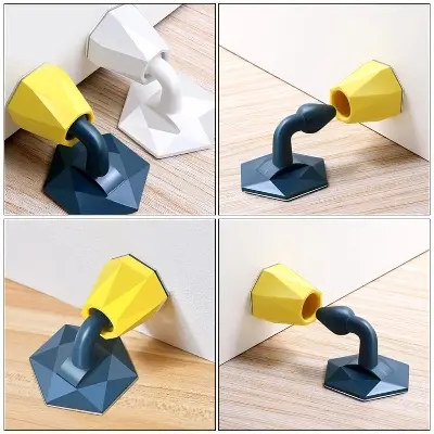 Picture of 1 Pc Silicone Door Stopper Wall Protector Suction Magnetic Door Holder Doorstop Decorative Door Stops Multicolor
