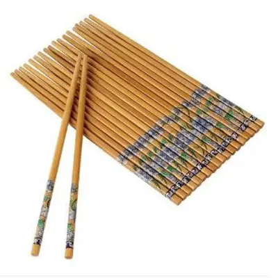 Picture of Wooden Family Chopstick 10 Pairs Set Brown