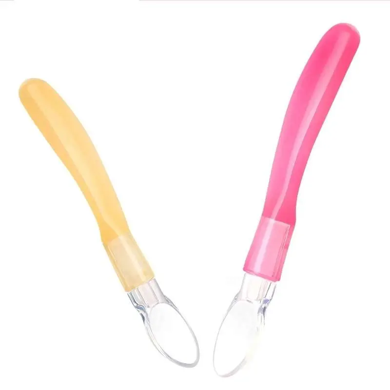 Picture of Baby Soft Safety Silicone Infan Learning Feeding Spoon Flatware Children