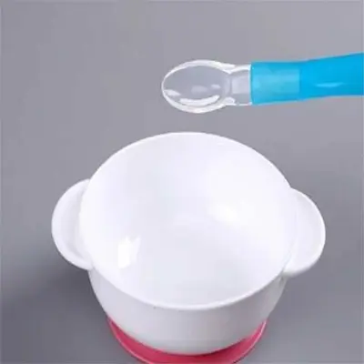 Picture of Baby Soft Safety Silicone Infan Learning Feeding Spoon Flatware Children