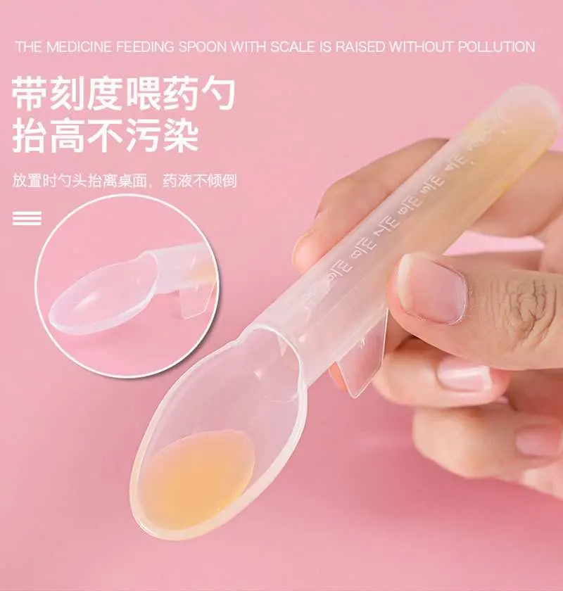 Picture of 4-piece Baby Care Silicone Set Baby Feeder Dropper Feeder Spoon Finger Toothbrush Cleaning Care Set Nasal Aspirator Multicolor
