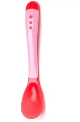Picture of গরম খাবার থেকে বাচ্চাকে নিরাপদে রাখতে-Heat Sensitive Baby Safety Spoons Heat Sensing Spoon for Kids Boys Girls Silicone Spoon Feeding Baby Spoons Toddler Flatware Multicolor