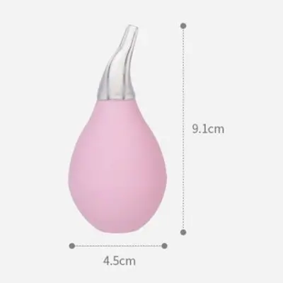 Picture of Water drop type newborn baby supplies medical PVC nasal aspirator pump Nose cleaner type cold and snot cleaning silicone head elevator 