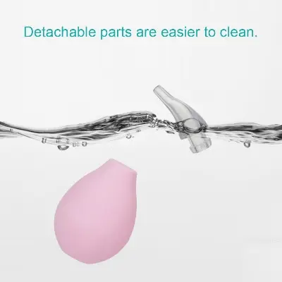 Picture of Water drop type newborn baby supplies medical PVC nasal aspirator pump Nose cleaner type cold and snot cleaning silicone head elevator 