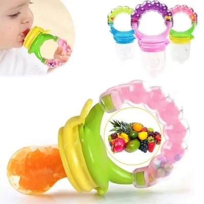 Picture of New Baby Food Feeder Soother Teether for Eating Fresh Fruit Vegetables Meat Multicolor