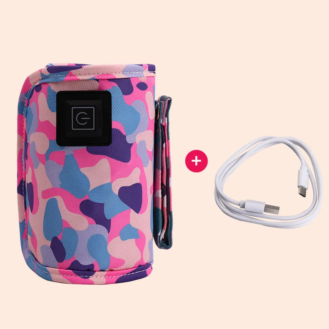 Picture of USB Milk Water Warmer Travel Stroller Insulated Bag Infant Bottle Feeding Warmer Multicolor