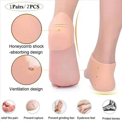 Picture of Silicone Heel Anti Crack Set for Men and Women (Free Size) Multicolor