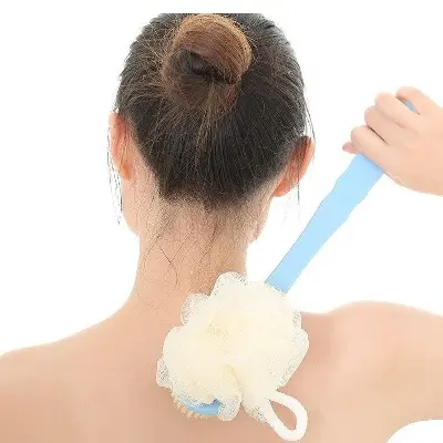 Picture of Two-in-one Double-Sided Long Handle Bath Brush With Ball Soft Hair Massage Multicolor