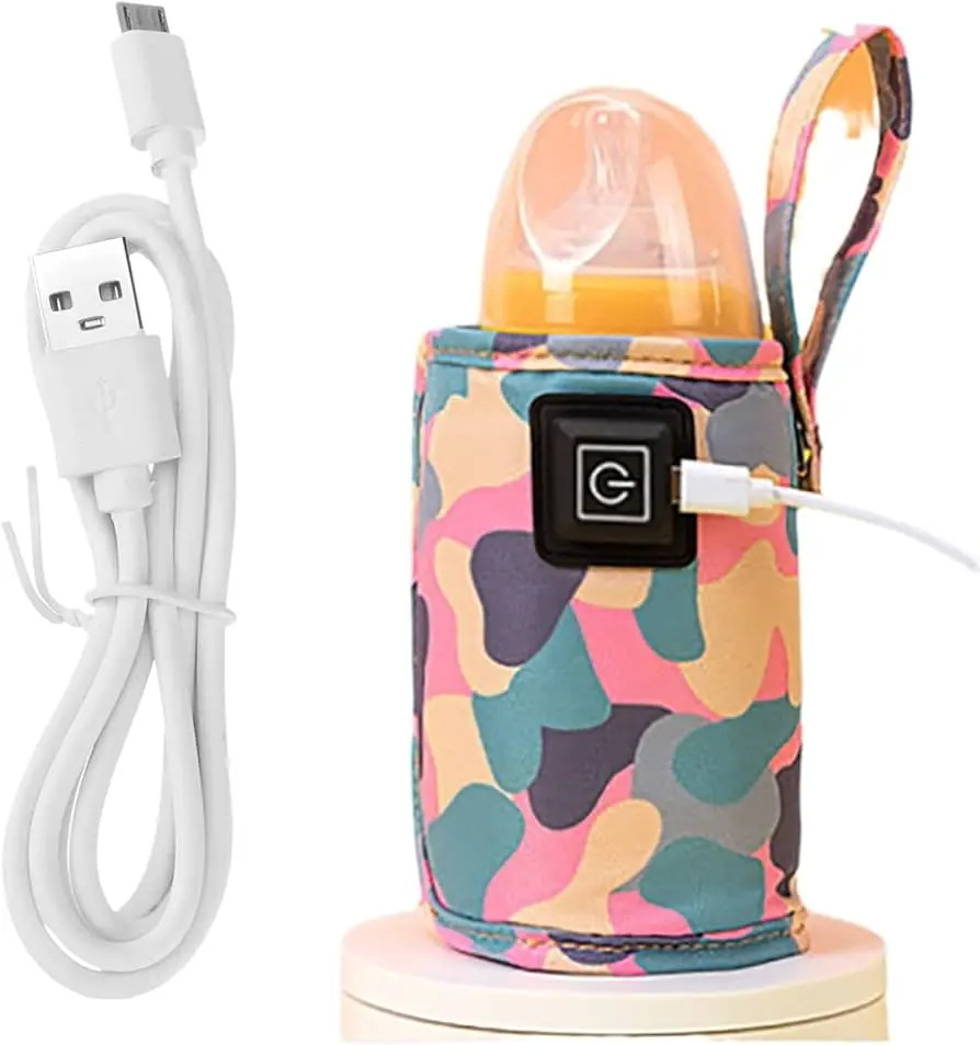 Picture of USB Milk Water Warmer Bottle Heater Travel Stroller Insulated Bag Baby Nursing Safe Kids Supplies